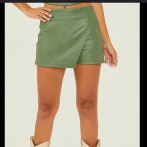 Calina Vegan Leather Skort